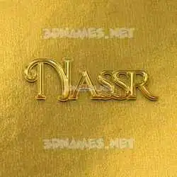 nassr in All Gold style - 3D name wallpaper