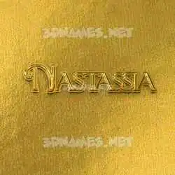 nastassia in All Gold style - 3D name wallpaper