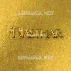 nasthar in All Gold style - 3D name wallpaper