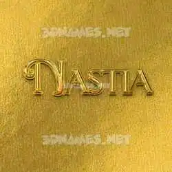 nastia in All Gold style - 3D name wallpaper