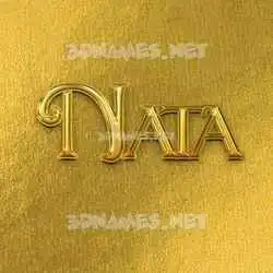 nata in All Gold style - 3D name wallpaper