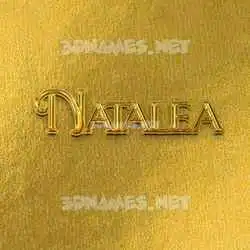 natalea in All Gold style - 3D name wallpaper