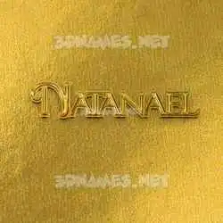 natanael in All Gold style - 3D name wallpaper