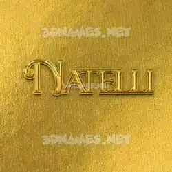 natelli in All Gold style - 3D name wallpaper