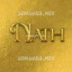 nath in All Gold style - 3D name wallpaper