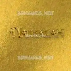 nathaliah in All Gold style - 3D name wallpaper