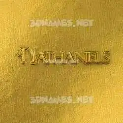 nathaniels in All Gold style - 3D name wallpaper