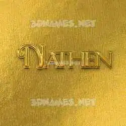 nathen in All Gold style - 3D name wallpaper