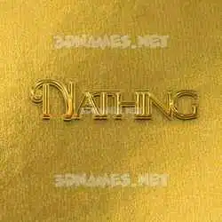 nathing in All Gold style - 3D name wallpaper