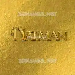 natman in All Gold style - 3D name wallpaper