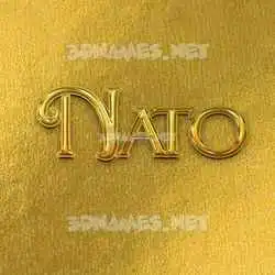 nato in All Gold style - 3D name wallpaper