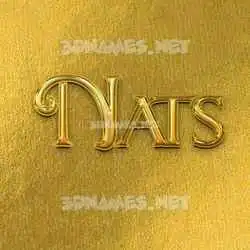 nats in All Gold style - 3D name wallpaper