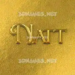 natt in All Gold style - 3D name wallpaper