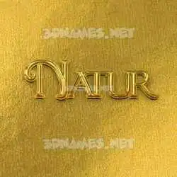 natur in All Gold style - 3D name wallpaper