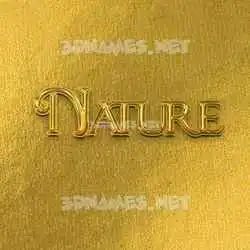 nature in All Gold style - 3D name wallpaper