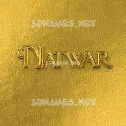 natwar in All Gold style - 3D name wallpaper