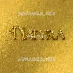 natyra in All Gold style - 3D name wallpaper