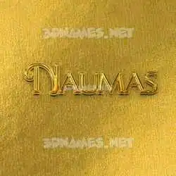 naumas in All Gold style - 3D name wallpaper