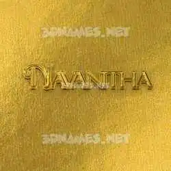 navanitha in All Gold style - 3D name wallpaper