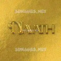 navath in All Gold style - 3D name wallpaper