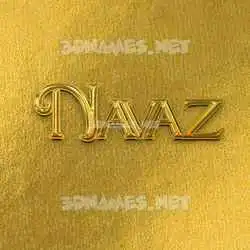 navaz in All Gold style - 3D name wallpaper