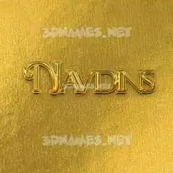 navdins in All Gold style - 3D name wallpaper