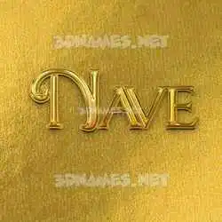 nave in All Gold style - 3D name wallpaper