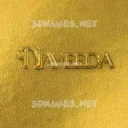 naveeda in All Gold style - 3D name wallpaper