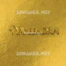 naveendra in All Gold style - 3D name wallpaper