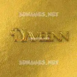 naveenn in All Gold style - 3D name wallpaper