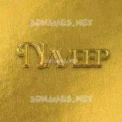 naveep in All Gold style - 3D name wallpaper