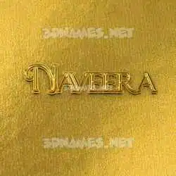 naveera in All Gold style - 3D name wallpaper