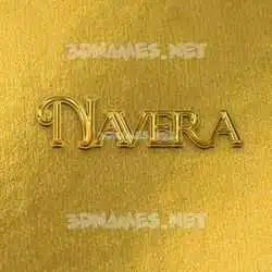 navera in All Gold style - 3D name wallpaper