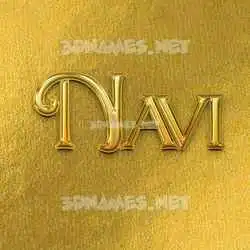 navi in All Gold style - 3D name wallpaper