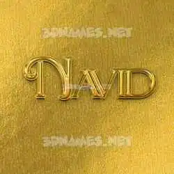 navid in All Gold style - 3D name wallpaper