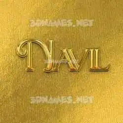 navil in All Gold style - 3D name wallpaper