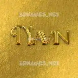 navin in All Gold style - 3D name wallpaper
