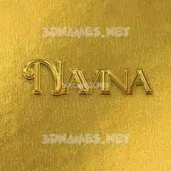 navina in All Gold style - 3D name wallpaper