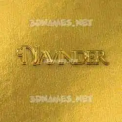 navinder in All Gold style - 3D name wallpaper