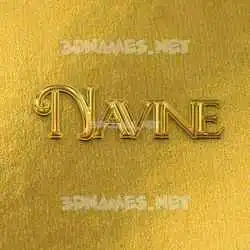 navine in All Gold style - 3D name wallpaper