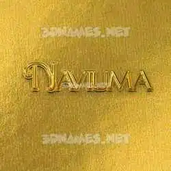 naviuma in All Gold style - 3D name wallpaper