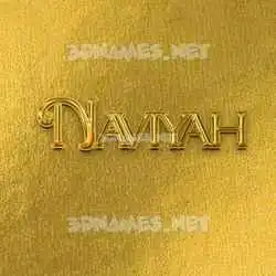 naviyah in All Gold style - 3D name wallpaper