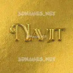 navjit in All Gold style - 3D name wallpaper