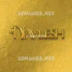 navlesh in All Gold style - 3D name wallpaper