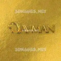 navman in All Gold style - 3D name wallpaper