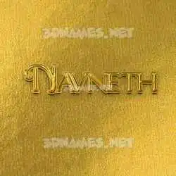 navneth in All Gold style - 3D name wallpaper