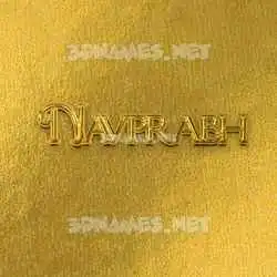 navprabh in All Gold style - 3D name wallpaper