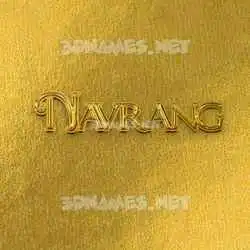 navrang in All Gold style - 3D name wallpaper