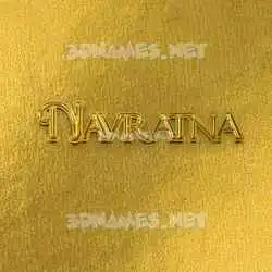 navratna in All Gold style - 3D name wallpaper