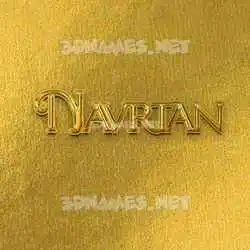 navrtan in All Gold style - 3D name wallpaper